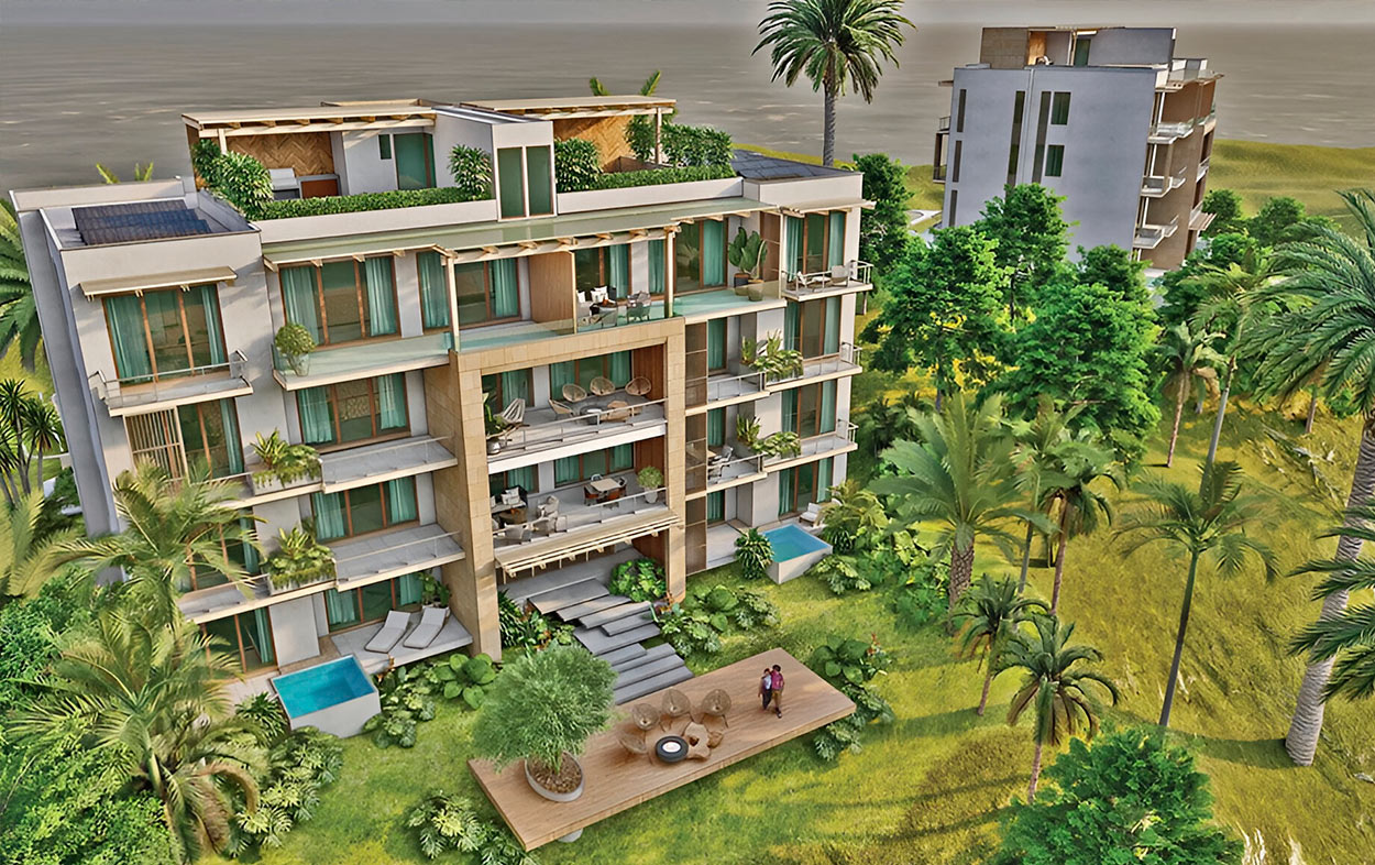 Luna Azul Roatan beach building external render